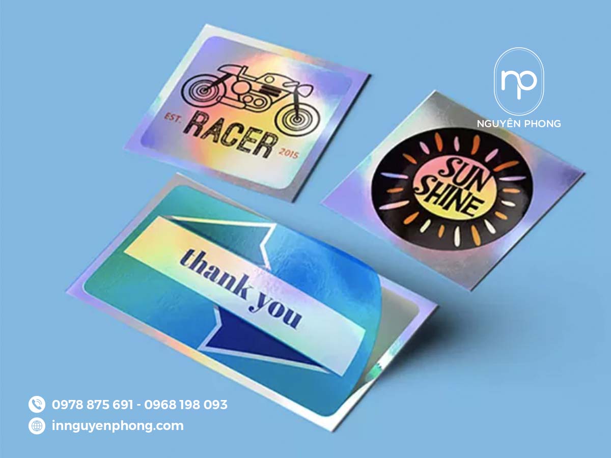 Mẫu tem 7 màu in hình